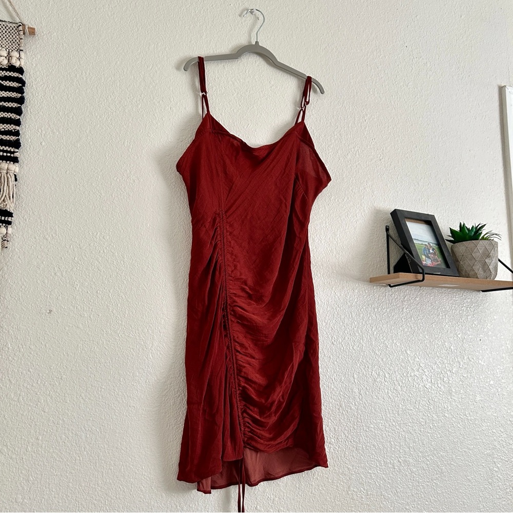 Free People Orange Silk Dress